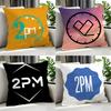 Kpop Style 2Pm Cushion Cover Cushion Cover Set 4Pcs 50X50 45X45 40X40 Pillowcase Decorative Sofa Home Decor
