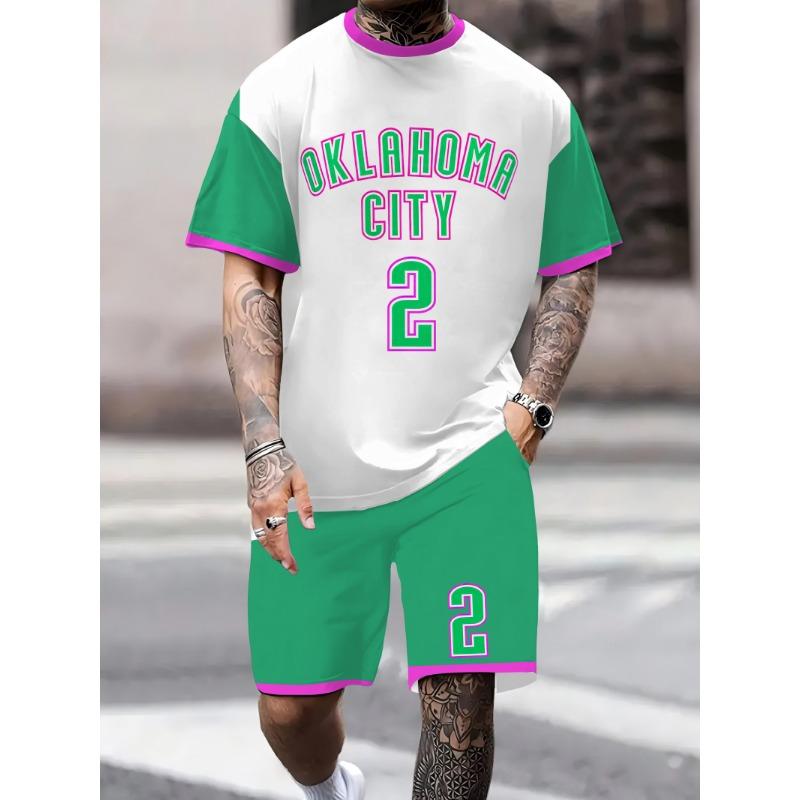 

2026 Summer Sports Set 3D Printed Men s Short Sleeve+Shorts Casual Sportswear New Fashion Summer Outdoor Sports Suitable for Men XL