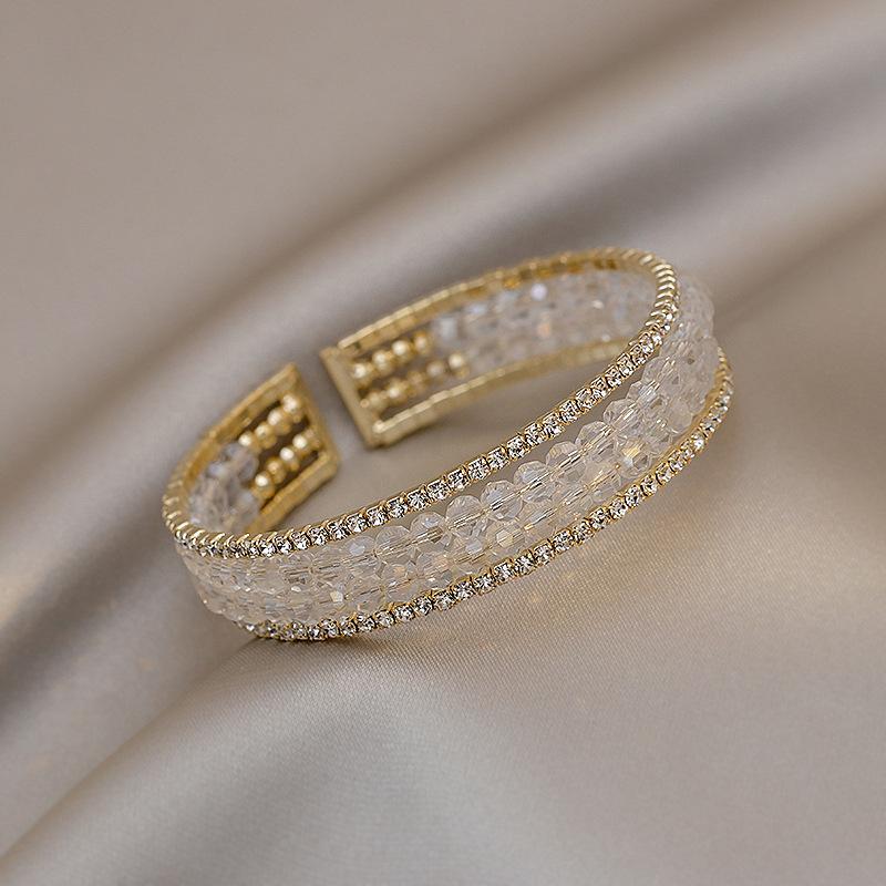 Bracelet Zircon Micro-incrusté, Bracelet Tempérament Rétro, Bijou Polyvalent Haut de Gamme de Niche.