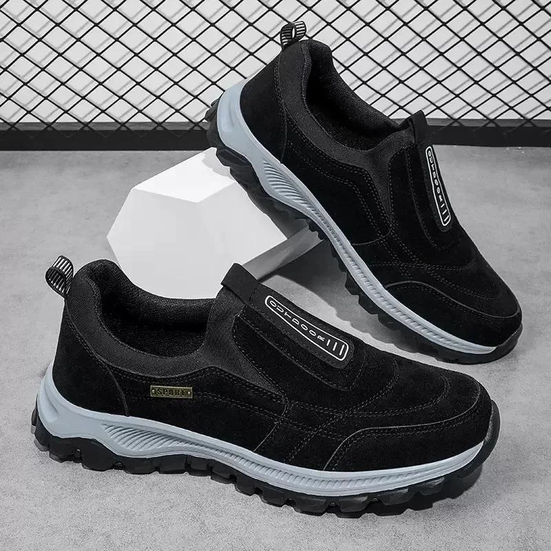 Fashion Spring and Autumn comfortable paragraph one foot lazy shoes breathable soft soled men's shoes anti slip casual shoes