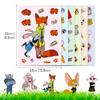Hot Cartoon Crazy Animal  Rabbit Officer Face Swap Stickers 6 Pieces/Package Children'S Anime Surrounding Diy Costume Stickers