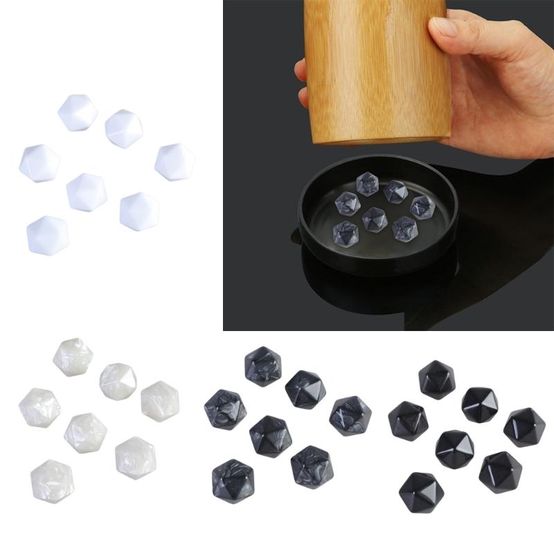 7 Pezzi Dadi Vuoti Bianchi 20mm Dadi Acrilici con Superfici Lisce Dadi a 20 Facce per Giochi da Tavolo e Insegnamento Facili da Usare