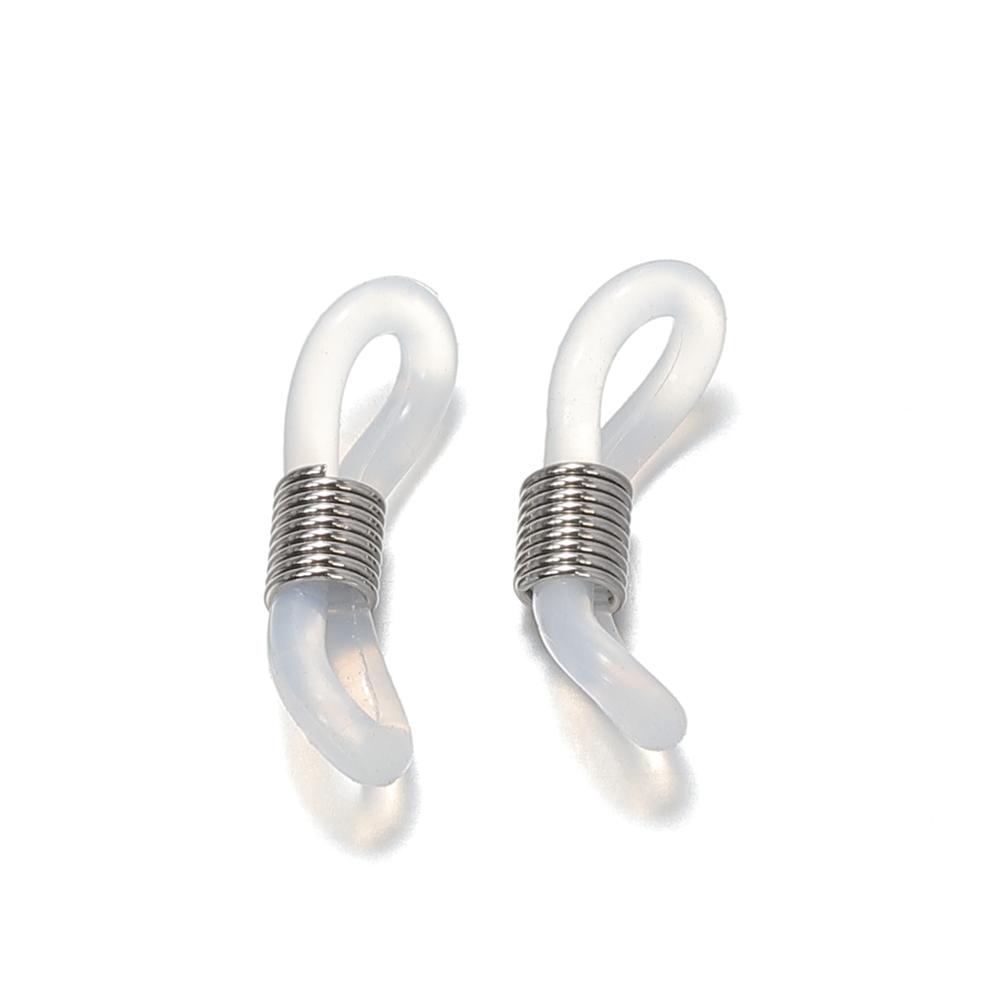 

50pcs Stainless Steel Spectacle Frame Rubber Connector Retainer for Sunglasses Eyeglasses Holder Chain Necklace Accessories