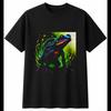 Newt Glowing Reptile Mens T-Shirt Black 100% Cotton Exotic Printed
