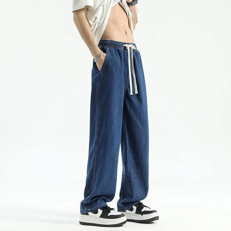Blugi drepți spălați pentru bărbați Primăvară Toamnă și Iarnă American High Street Catifea Casual Pantaloni lungi