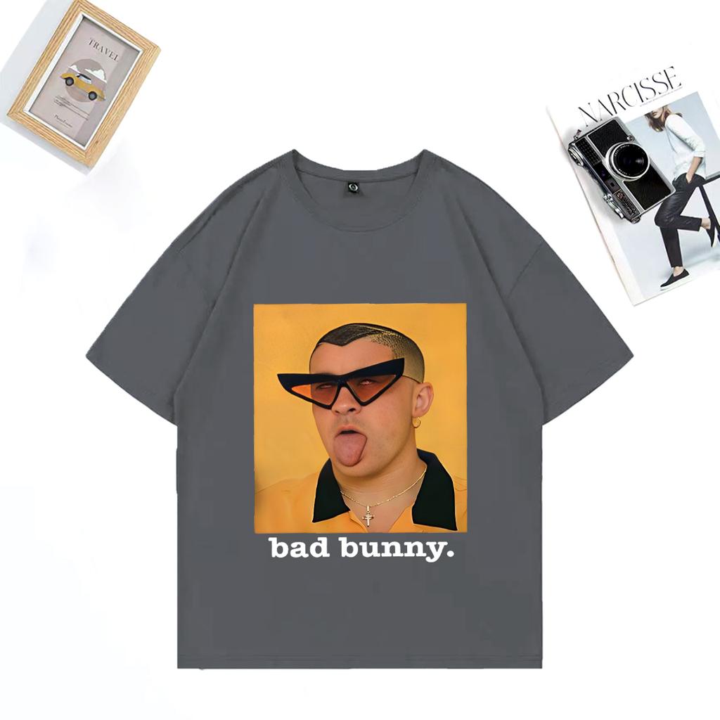 Bad Bunny Street Hip Hop 2025 T-shirt Men Women ' S Funny Vintage T-shirts Cotton Fashion Summer Tops Cool Unisexc Tee Shirt