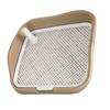 Dog Potty Tray with Raised Fences Removable Mesh Grid Pad and Post Prevent Splashing Large Space Dog Training Toilet