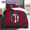 Bologna FC Pattern Bedding Quilt Set  Home Decoration  Gift (1 * duvet cover + 2 * pillowcase  without core).xwn