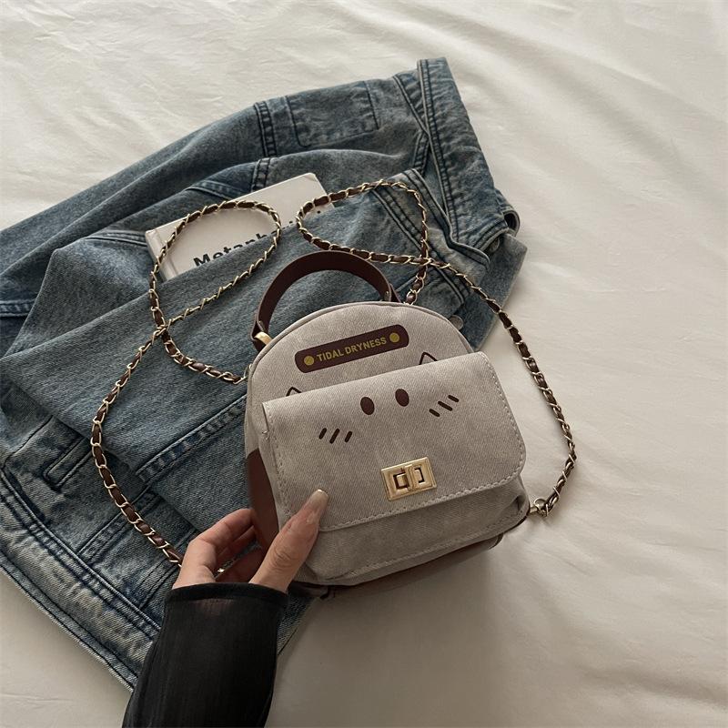 

Women s new small backpack, women s versatile, cute, high-end, exquisite daily backpack.