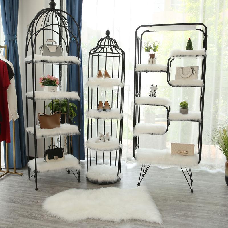 White Faux Fur Display Mat for Surfaces and Decor