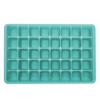 Ice Cubes Tray Molds Reusable 40 Cavity Silicone Ice Cubes Molds with Covers for Home KitchenVerdigris Color