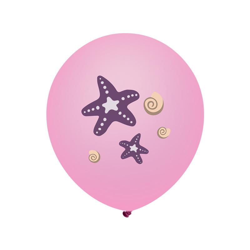 12-inch Mermaid Balloons: Cartoon-Shaped, Purple & Tiffany Blue Pearlescent Latex