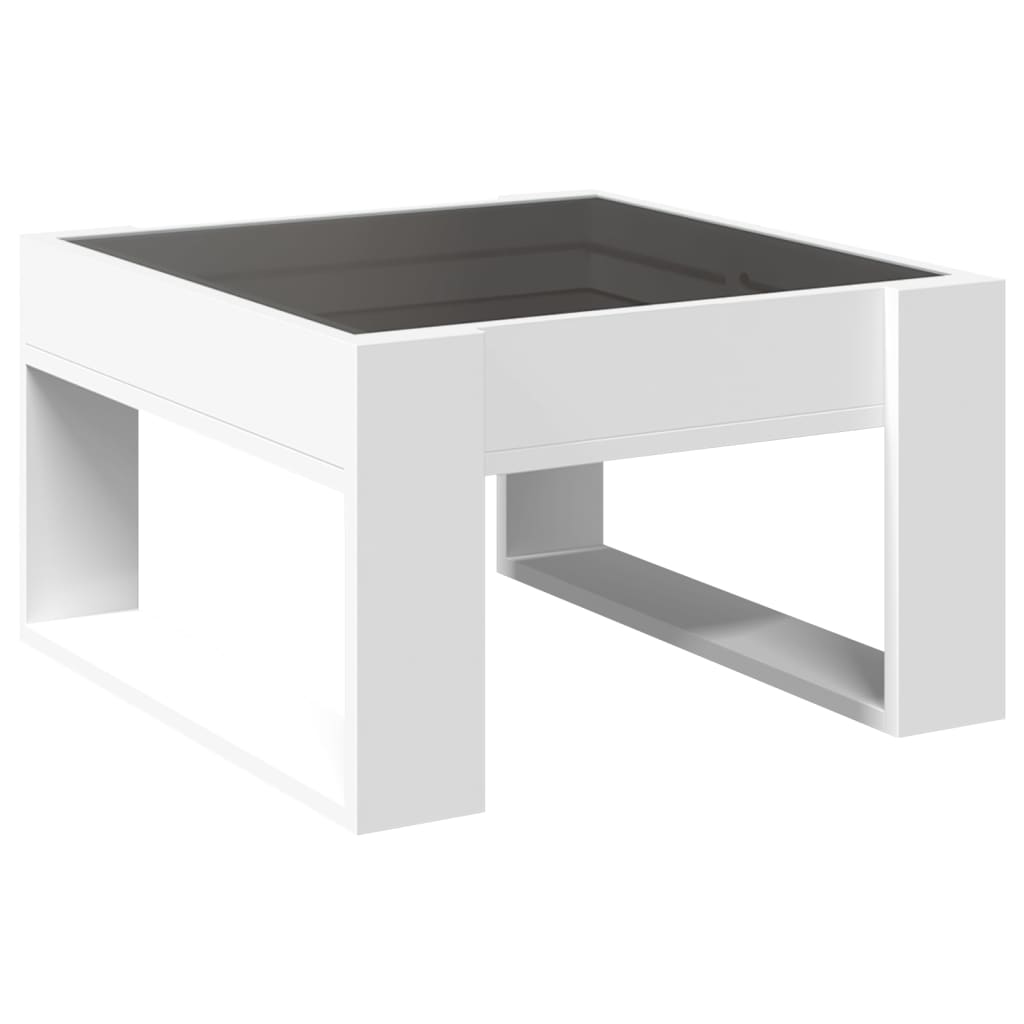 Infinity LED Coffee Table in White 50 x 53 x 30 cm