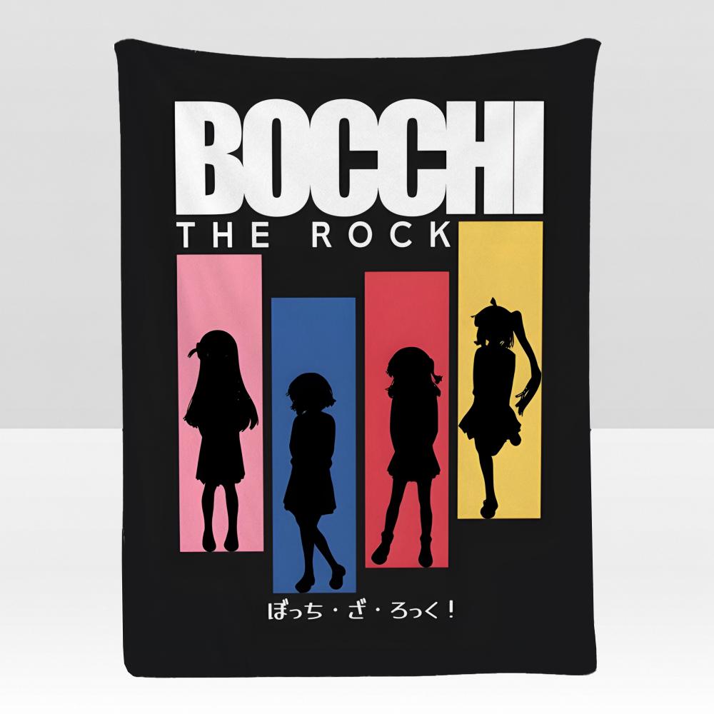 anime BBocchi RRock Throw Soft Flannel Blanket for Bed Bedroom Sofa Picnic Throw Skinfriendly Breathable Gift Cover