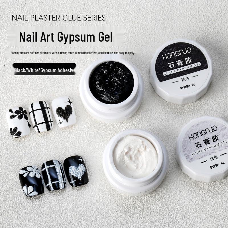 

HONGNUO 3D Relief Nail Art Gel - No Wipe Black & White Painting Gel