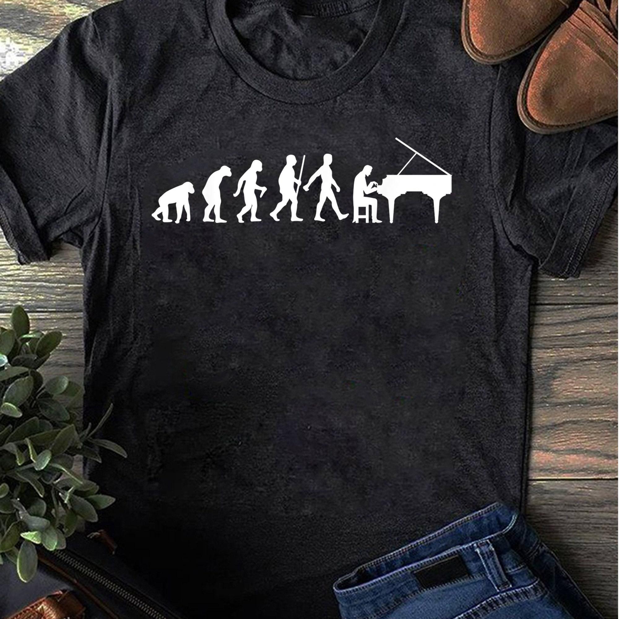 Funny Piano T Shirts For Men Women Cool Pianist Music Lover Pianist Shirt Cotton Tops S чёрный