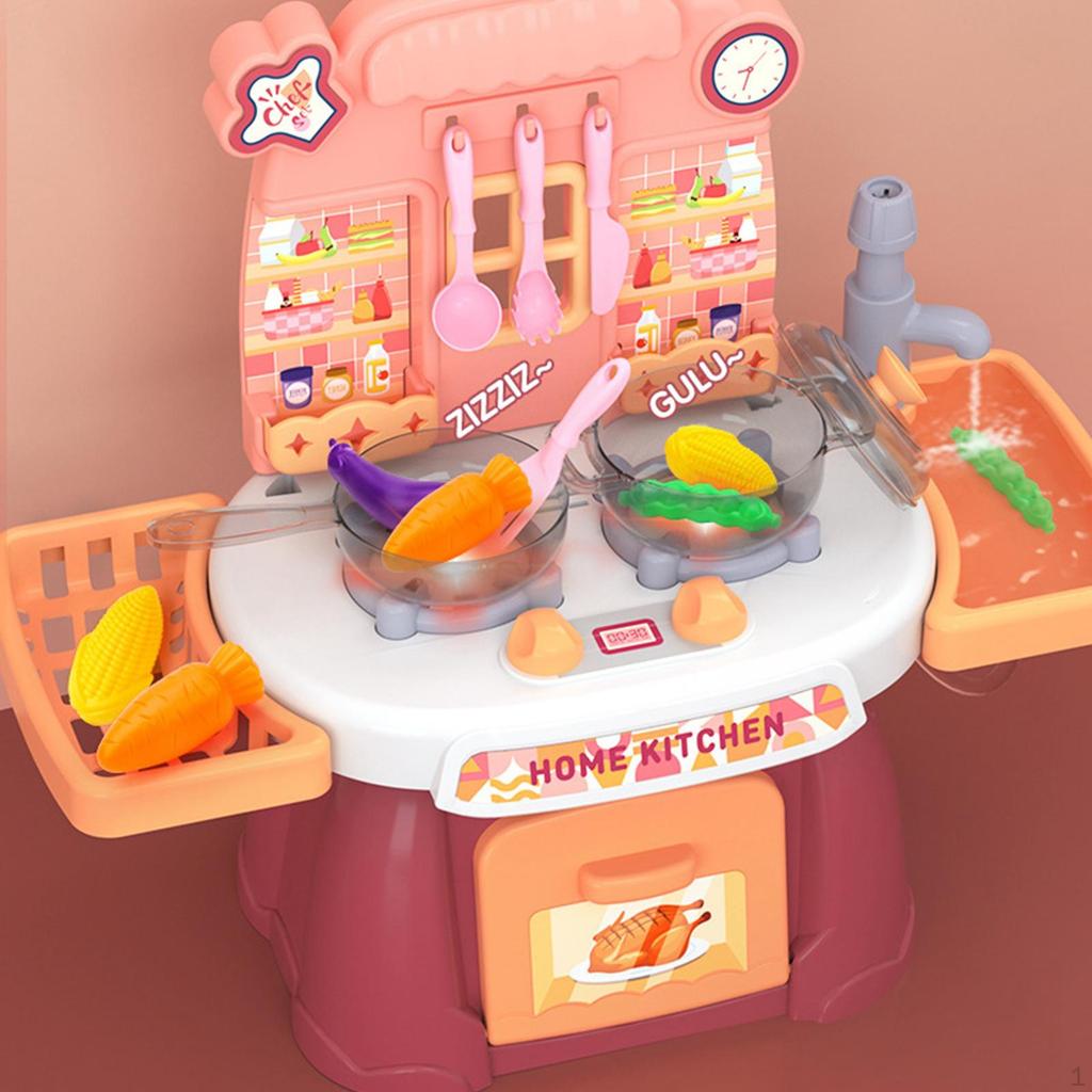 Chefs Kitchen Set Indoor Outdoor Playset Play House Kitchenware Toys with Cookware