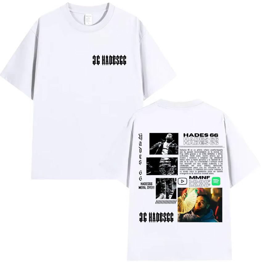 Hades66 Hip Hop Rapper TShirts Y2K Fun T Shirts 2025 Cotton Popular Tee Shirt Mens Short Sleeve Print Casual Clothes Streetwear