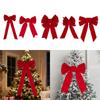 Christmas Tree Topper Bowknot Red Bow Decor Christmas Decorations Large Christmas Bow for Baby Shower Birthday Festival Window
