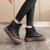 G3507 New Winter Cotton Shoes Platform Women's Shoes Color Matching Warm High-top Sports Casual Velvet To Increase Height