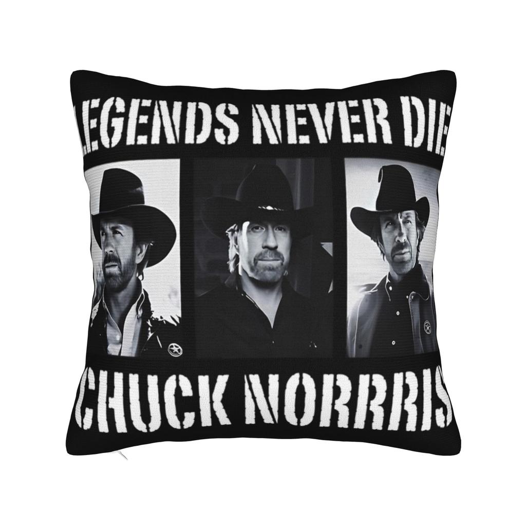 Decorative Pillowcase Rip Chuck Norris Never Dies Stuff Bed Pillow Case Cover Square Style Multiple Sizes
