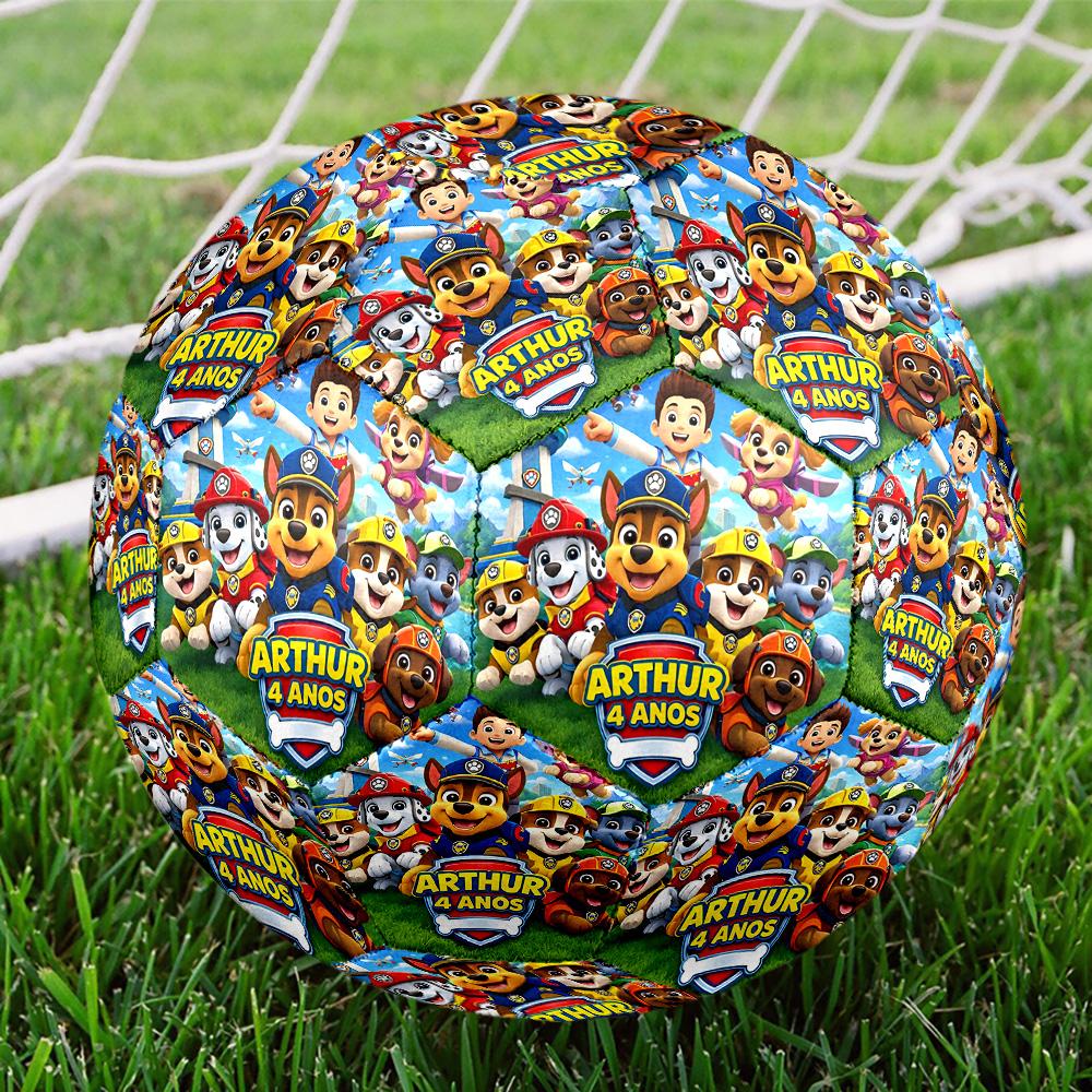 PAW Patrol Print Size 5 Soccer Ball, Standard Match Football for Sports Game and Team Practice, Ideal Gift for Soccer Fans