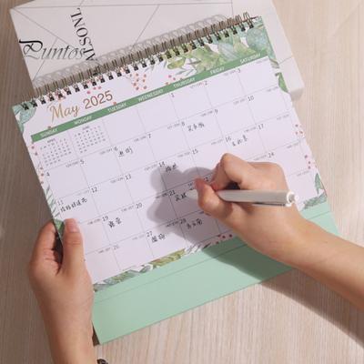 2025 Desk Calendar 12 Months Standing Flip Calendar Desktop Stand Up Calendar Daily Life Planner Organizer for Office Kitchen Classroom