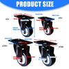 4Pcs Swivels Casters Wheel Universals PU Wheel Heavy Duty Furniture Wheel Casters for Platform Trolley Chair Accessories