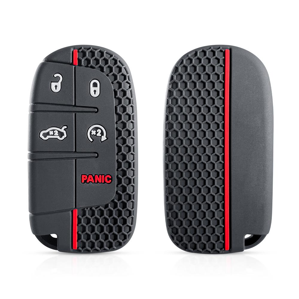 Car Remote Key Protector Cover For Dodge Charger Hellcat Journey for Jeep Cherokee Compass Grand Cherokee Renegade Chrysler 300c