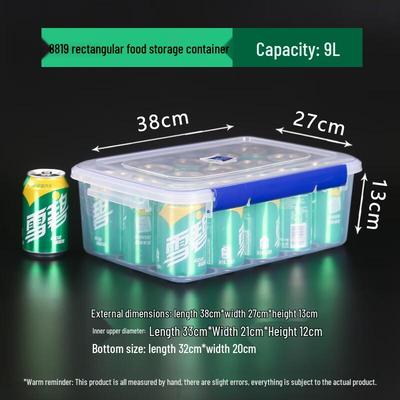 Transparent Rektangulär Plastbehållare för Matförvaring