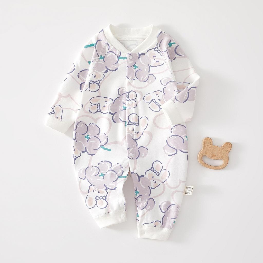 Newborn Baby Clothes Cotton Long Sleeve Romper Soft Infant Onesie Spring Autumn Winter Pajamas Crawling Suit