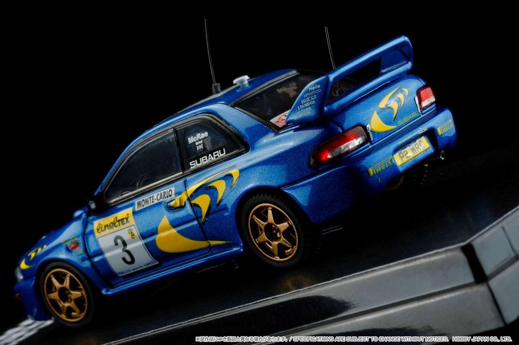 HobbyJAPAN Scale Subaru Impreza WRC 1997 1/64 #3 (Monte Carlo)