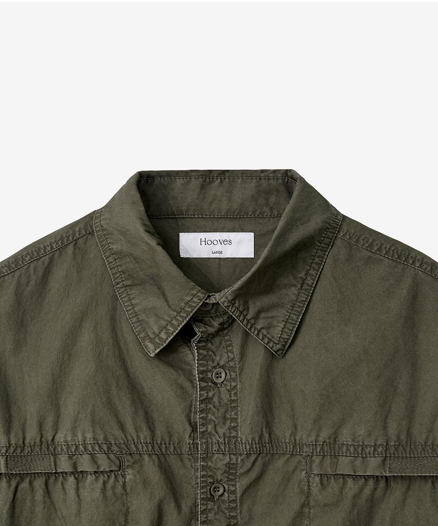 HOOVES Fade Cotton Work Shirt [Khaki]