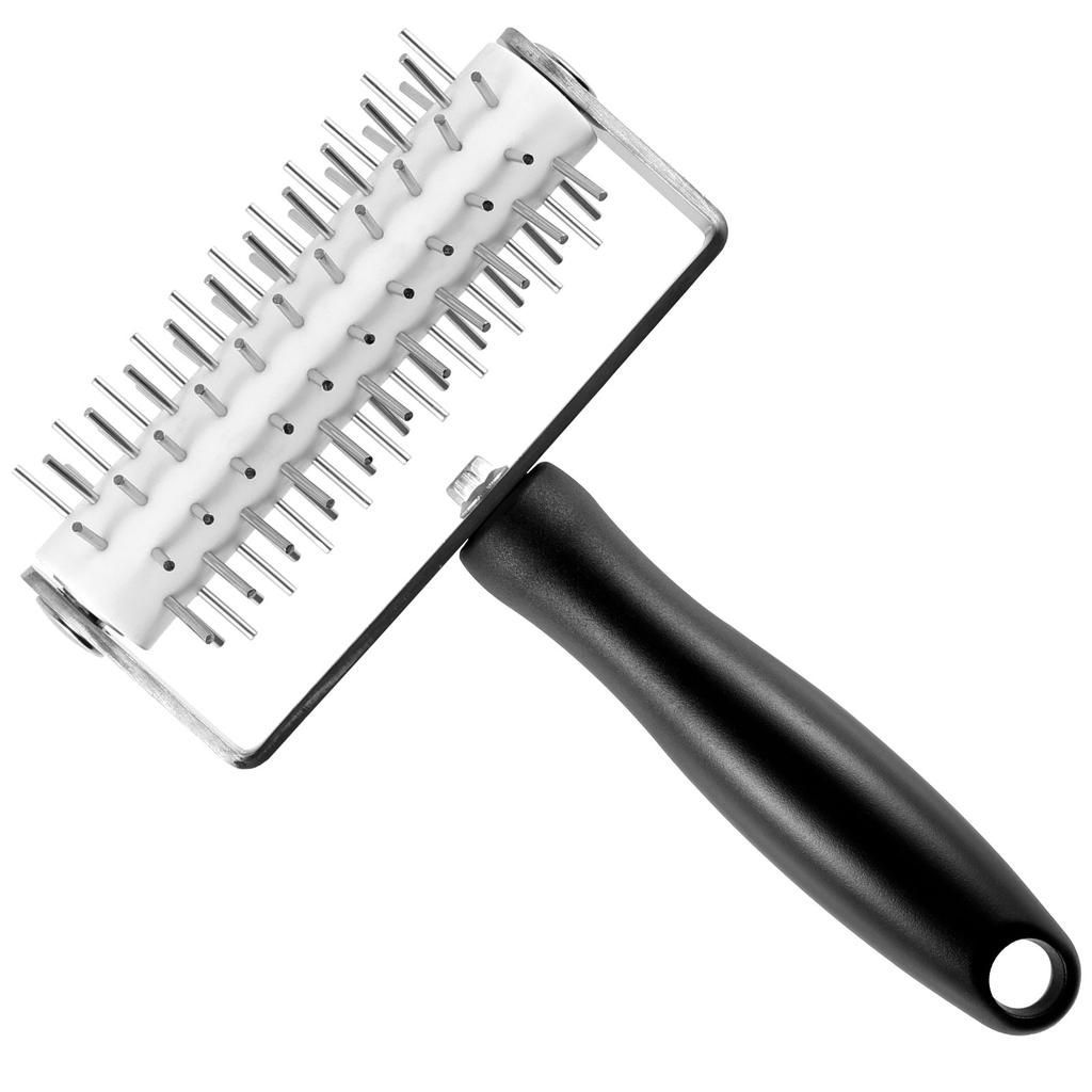 New Pizza Dough Docker Stainless Steel Pizza Roller with Spikes Multipurpose Pastry Dough Docker Sturdy Pizza Docking Tool