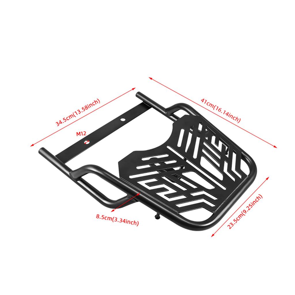 Yoothi Compatible Steel Rear Carrier Extension for Honda Super Cub and Cross Extends Cargo Compatible with Top Cases and Rear Includes Cargo Custom