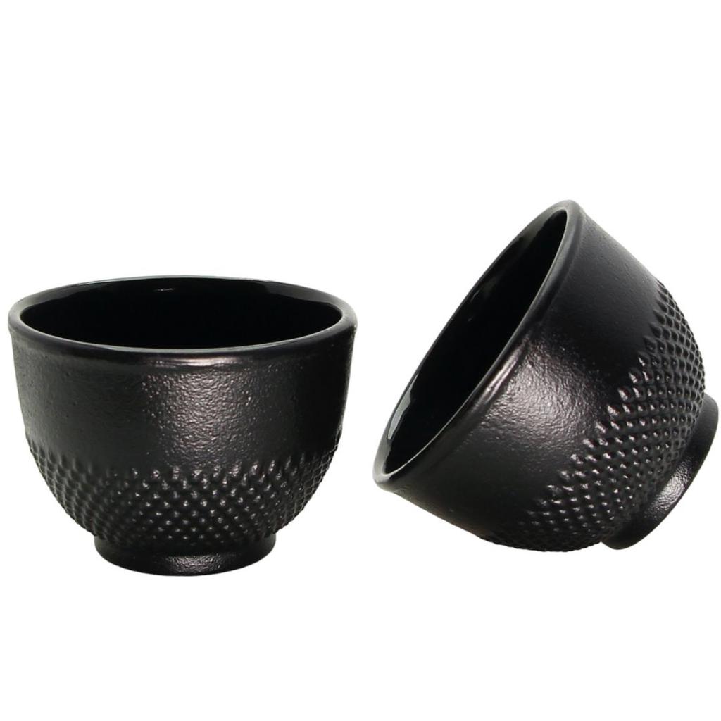 CAST IRON KETTLE 1.25L TEA TEAPERTAIN + 2x CUPS