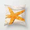Starfish Polyester Printed Pattern Square Cushion Cover for Home Living Room Sofa Bedroom Decoration Pillowcase X