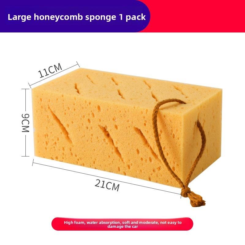 Großer verschlüsselter Korallen-Autowaschschwamm, quadratischer Waben-Schaumstoff-Autoreinigungsschwamm, Autowasch-Reinigungswerkzeug