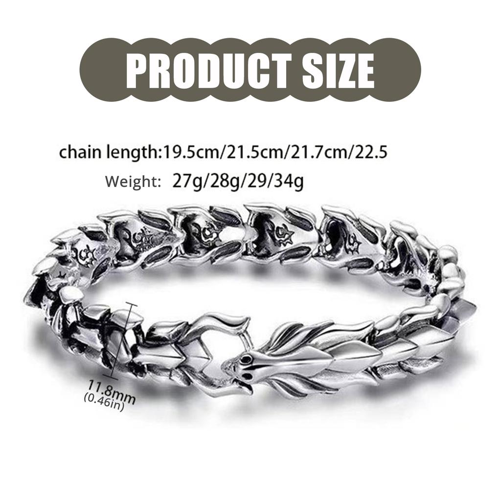 Fashionable Vikinged Dragon Bone Cuff Bracelet for Men Sturdy Alloy Materials Retro Punk Jewelry Gifts Daily Wear