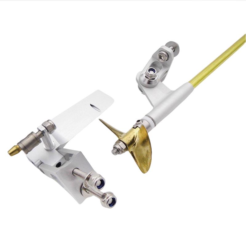 RC Boat Accessories 3.175mm 1/8" flexible Shaft Strut 2835 Motor 40A ESC Rudder Propeller Kit for Small RC Boat Speed MONO CAT