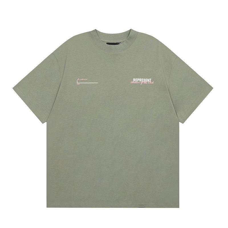 American Trendy Brand REPRESENT Signature Letter Printing Short-sleeved T-shirt for Men and Women American High Street Loose Half-sleeves