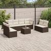 VidaXL Garden Lounge Set with Cushions 9 Pcs, Sofas with Adjustable Feet, Outdoor Furniture Set Patio Terrace, 3217463