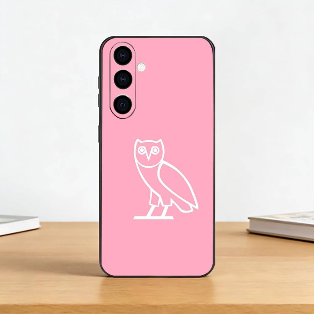

D-Drake OvO O-OWL Phone Case Black Silicone Soft For Samsung Galaxy A73,A72,A71,A70,A53,A52,A51 Samsung a71 5g