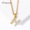Classic A-Z Initial Letter Pendant Necklace Female 18K Gold Plated Simple Choker Neck Chain Woman Necklaces Jewelry Gifts