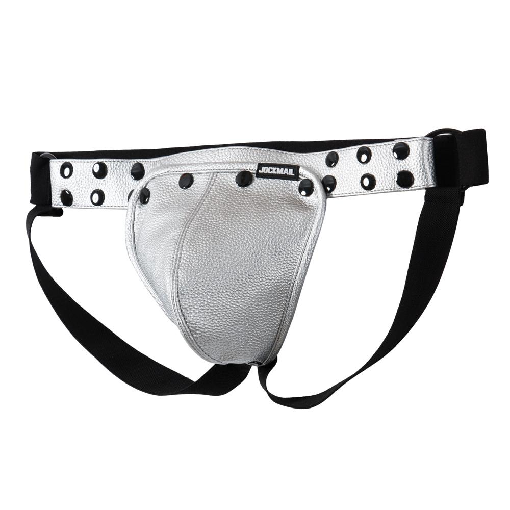Jockstraps JOCKMAIL One Size Specification Adjustable Waist Size G-string Imitation Leather Removable Scrotal Pouch Fashionable Men's Thong Underwear