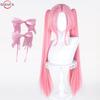 Anime Alien Bühne Doppelte Zöpfe Tigerklemme Mizi Cosplay Perücke Hitzebeständiges Synthetisches Haar Perücken + Perückenkappe