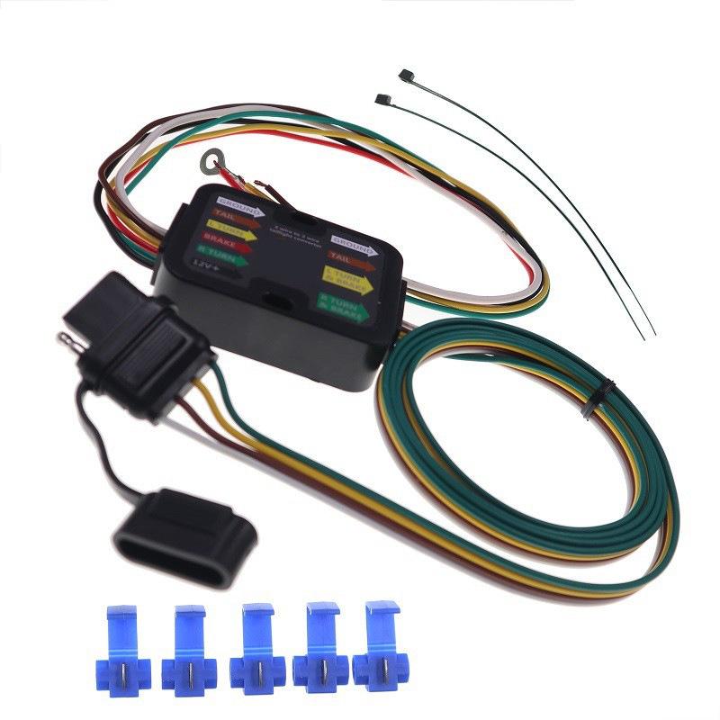 4-Pin Trailer Socket To 3-to-2 Taillight Converter Wiring Harness (Model 56190)
