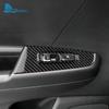 For Kia Sportage 2017 2018    Real Soft Carbon Fiber Sticker LHD Car Front Rear Door Window Llift Panel Trim