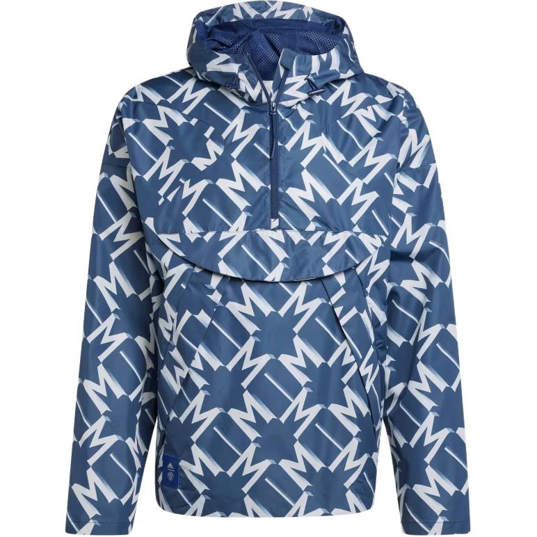 Adidas Manchester United Seasonal Half-Zip Windbreaker Men Outerwear Blue IT4194