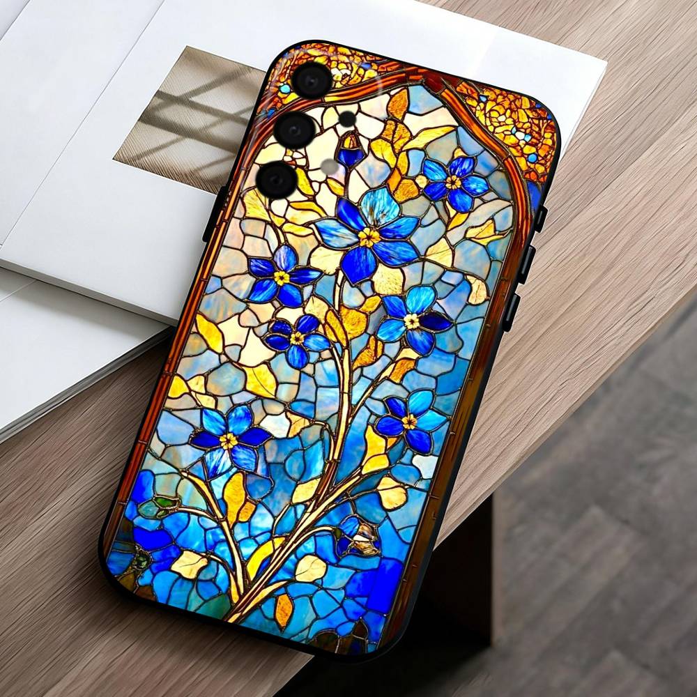 C-Colorful-L G-Glass-S Phone Case For Samsung Galaxy A73,A72,A71,A70,A53,A52,A51,Others Soft Black Cover